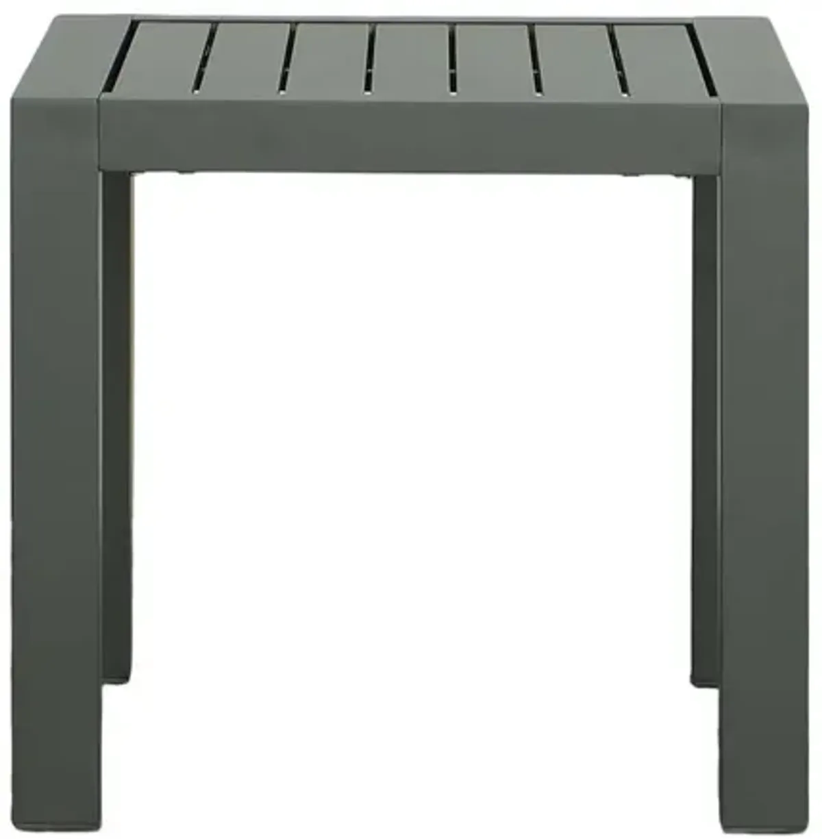 Metal Outdoor End Table - 21" - Gray