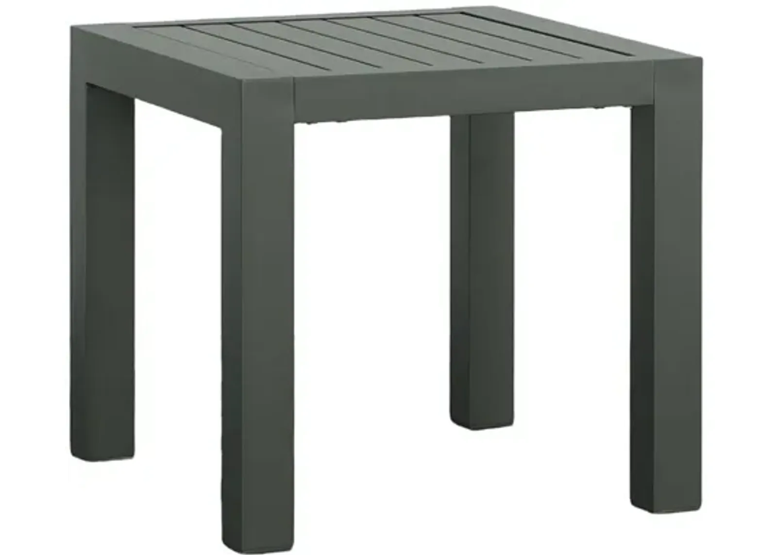 Metal Outdoor End Table - 21" - Gray