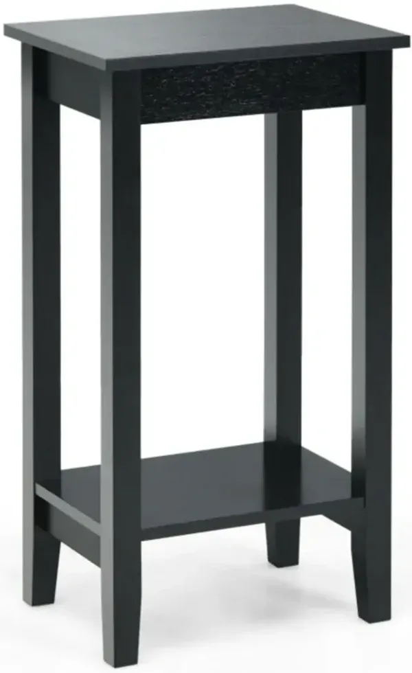 Tall Wooden Sofa End Table Side Table