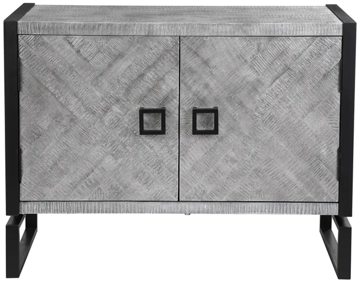 Keyes 2 Door Gray Cabinet