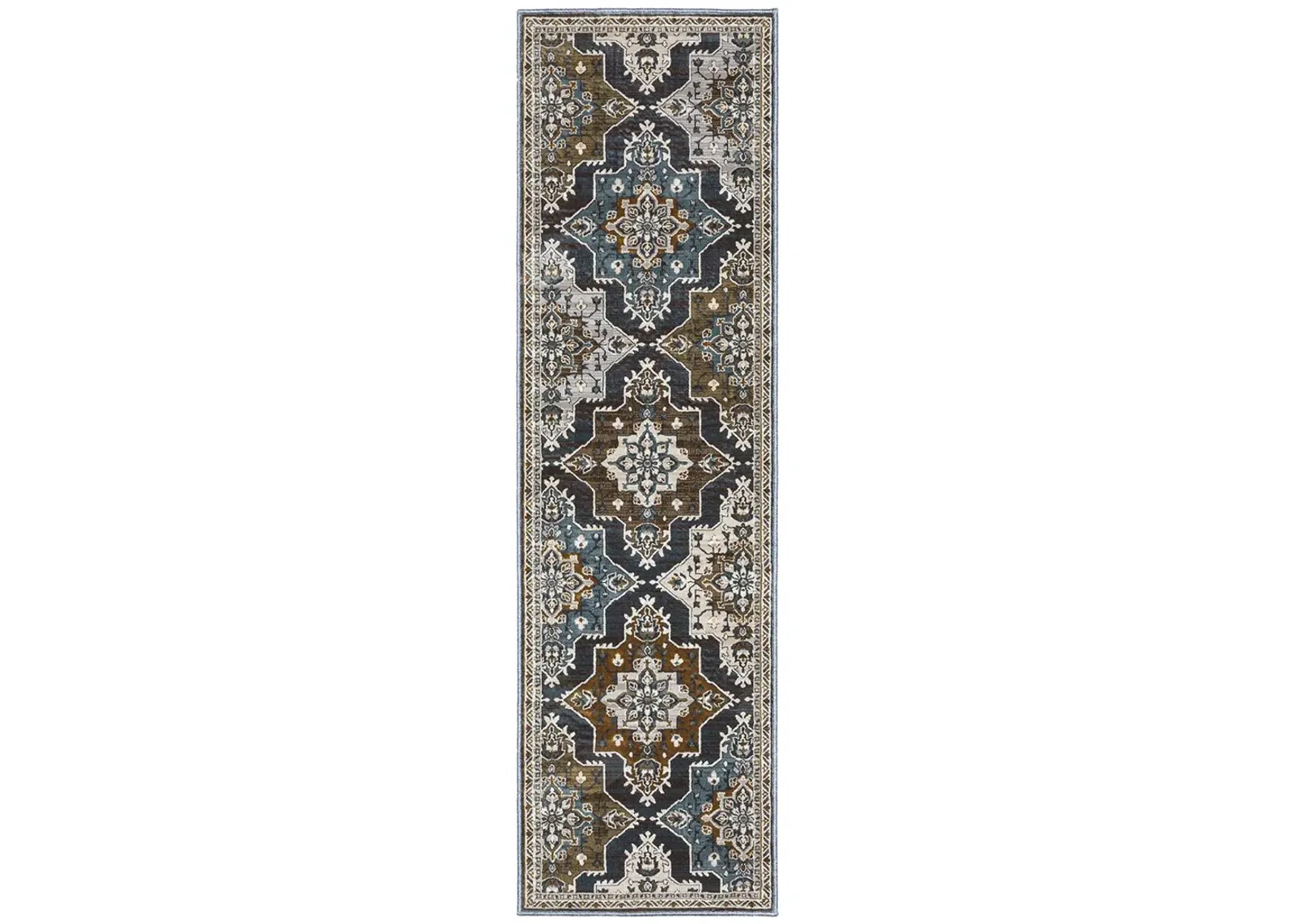 Ellington 2'3" x 7'6" Blue Rug