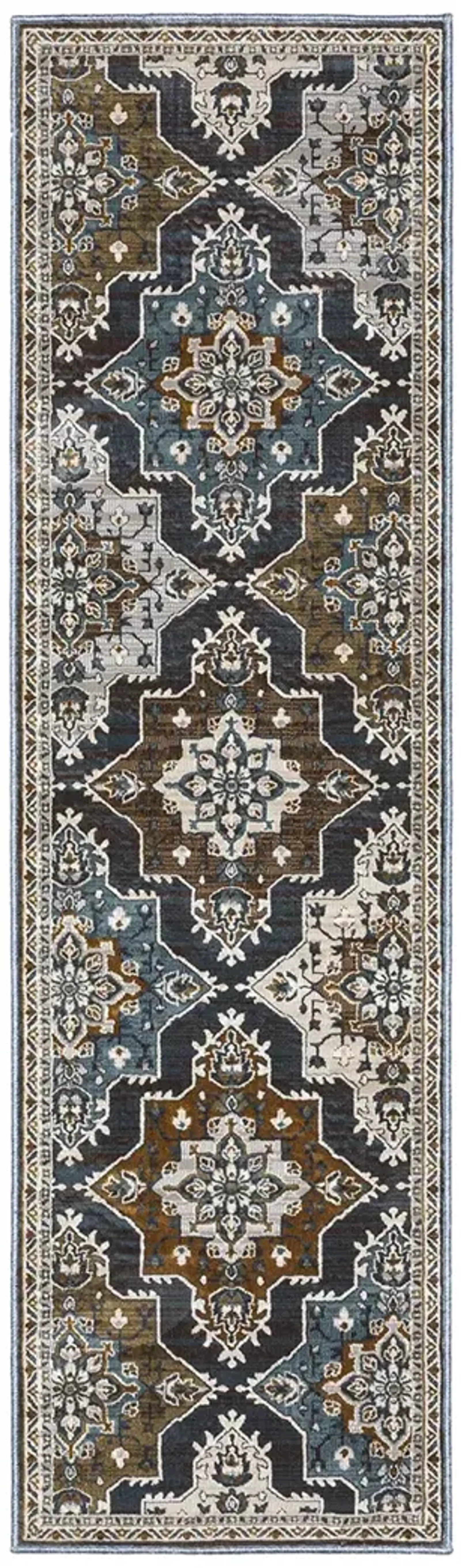 Ellington 2'3" x 7'6" Blue Rug