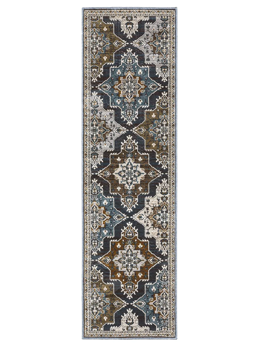 Ellington 2'3" x 7'6" Blue Rug