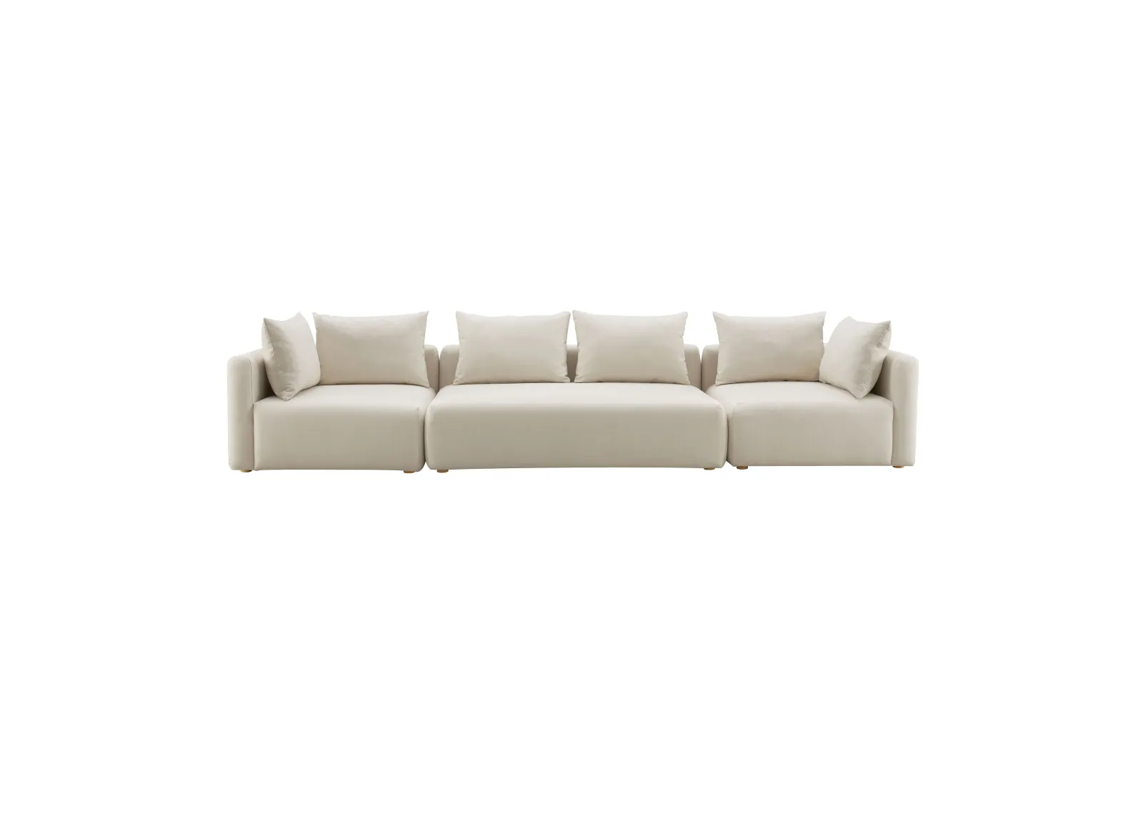 Hangover Cream Linen 145" Long Sofa