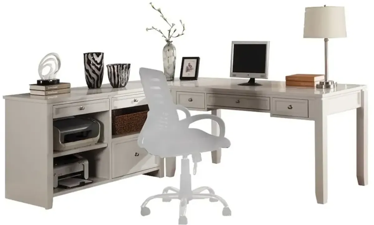 Parker House Furniture Parker House Boca L Shape Desk with Credenza