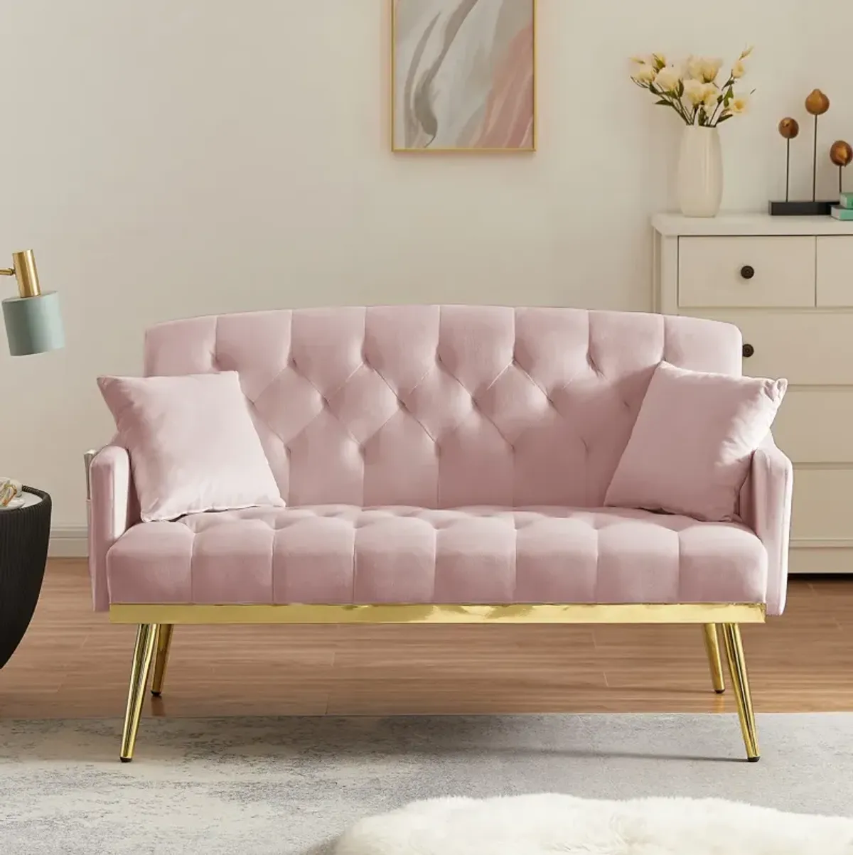 Pink 2 Seater Sofa