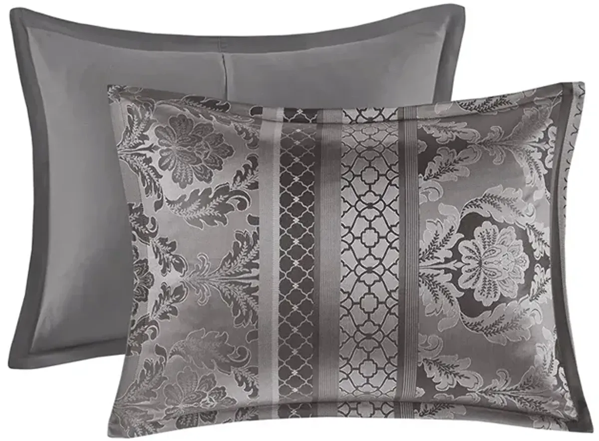 Gracie Mills Bruce 7-Piece Jacquard Comforter Set