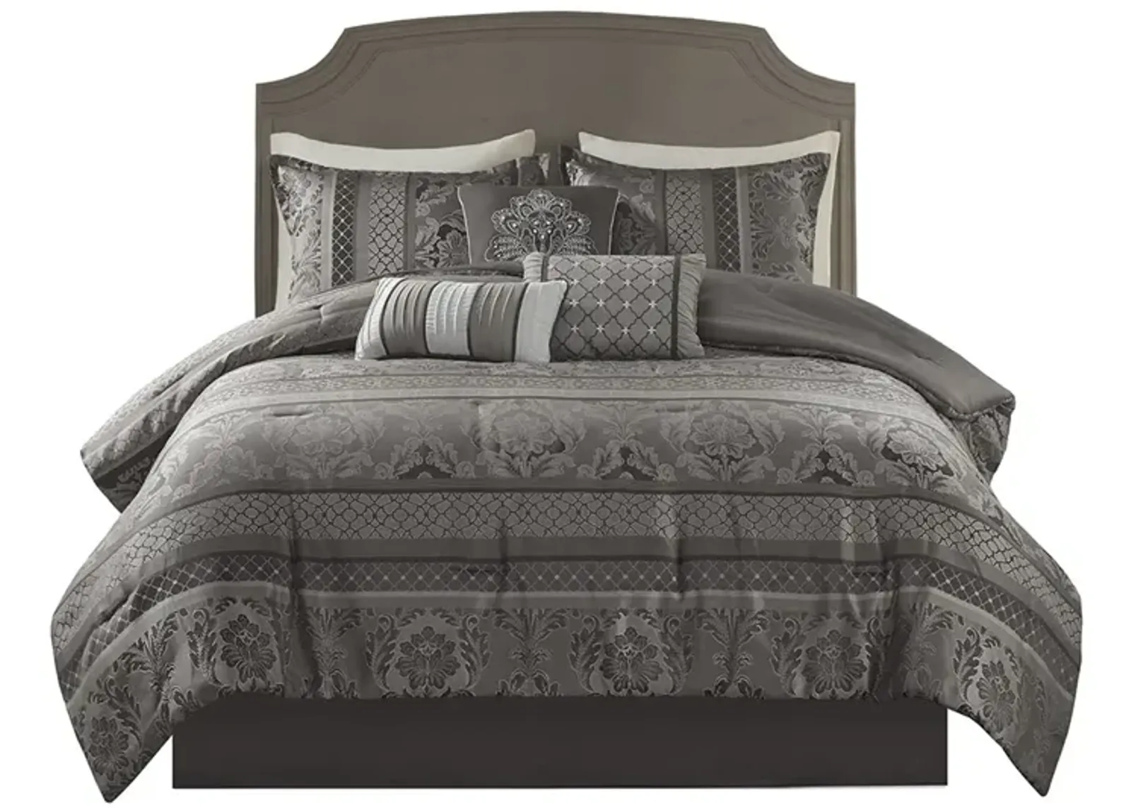 Gracie Mills Bruce 7-Piece Jacquard Comforter Set