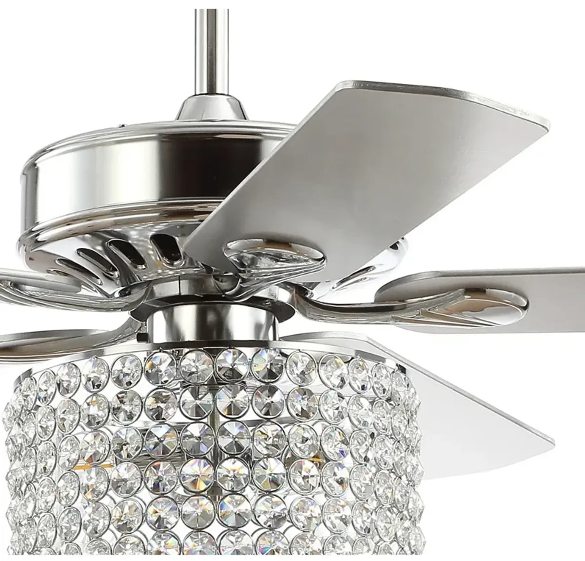 Brandy 3-Light Crystal Prism Drum LED Ceiling Fan With Remote