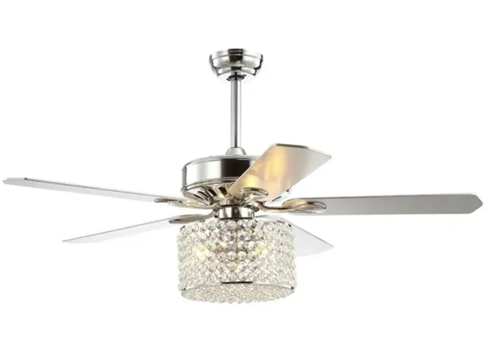 Brandy 3-Light Crystal Prism Drum LED Ceiling Fan With Remote