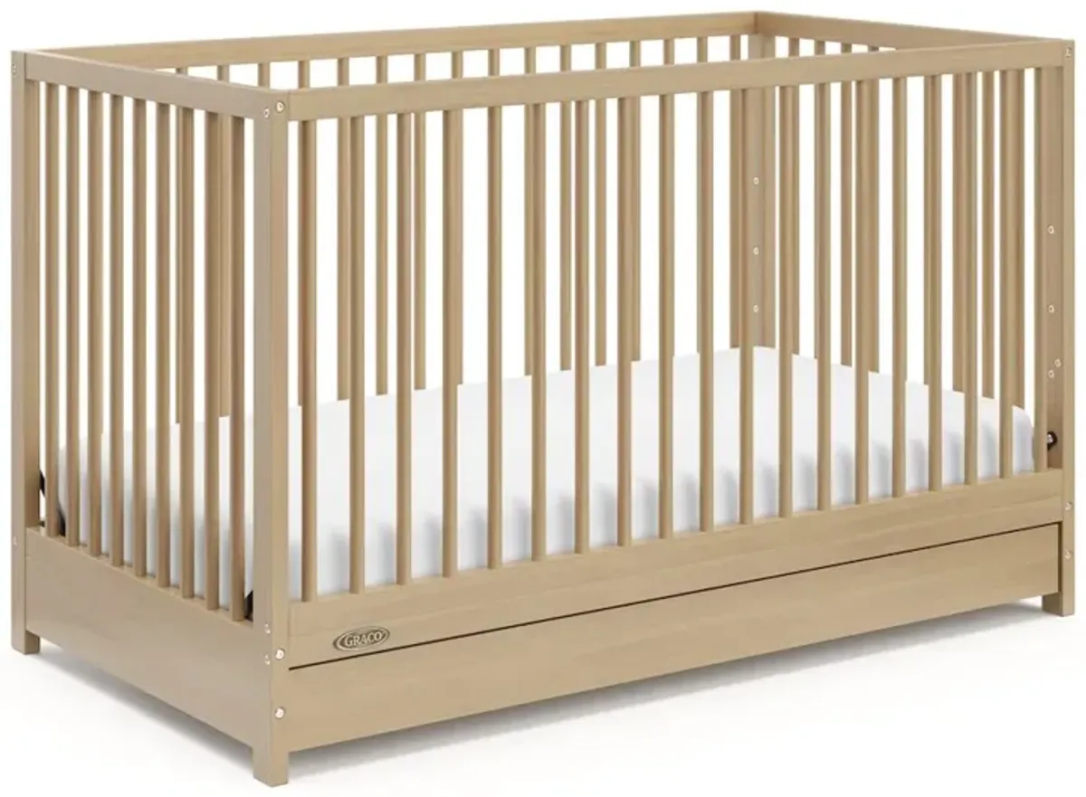 Graco Teddi 5-in-1 Convertible Crib with Drawer - Driftwood