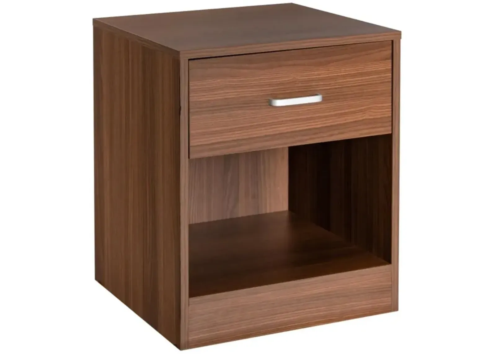 Hivvago Modern Nightstand with Storage Drawer and Cabinet