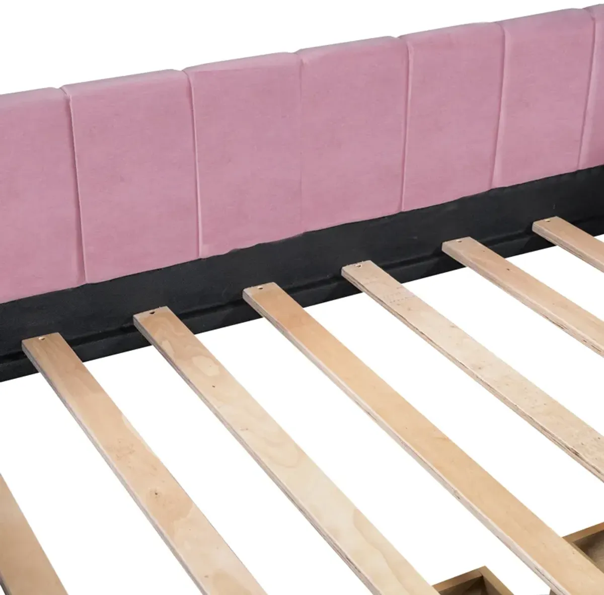 Merax Velvet Daybed with Backrest and 2 Drawers