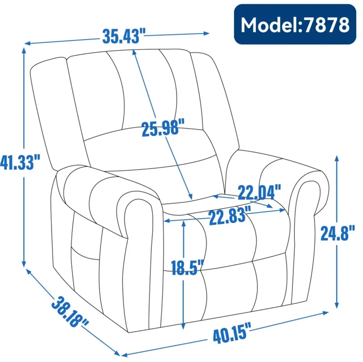 Black Leather Power Lift Recliner with Heat Massage