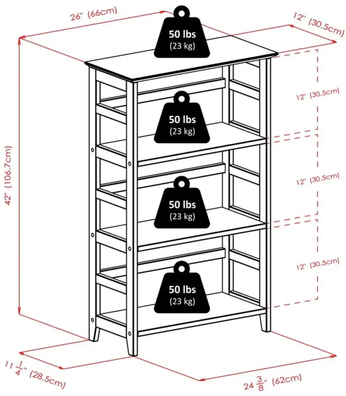 Studio Bookshelf 3-tier