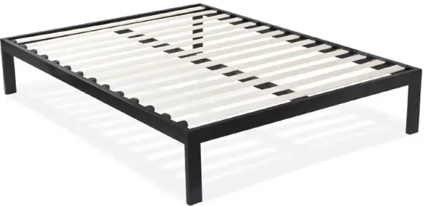 Modern Metal Platform Bed Frame with Wood Slats – Strong Support, Quiet Design, No Box Spring