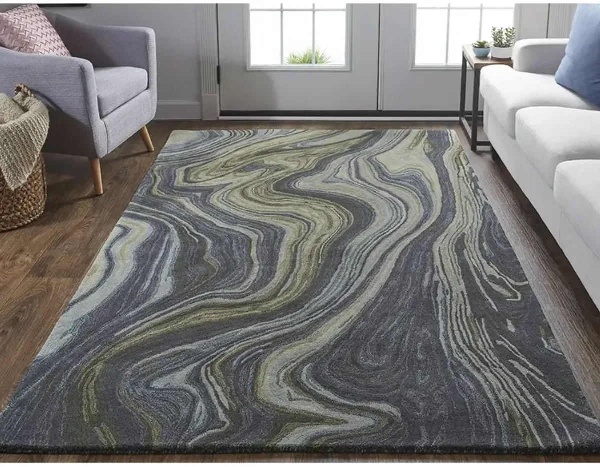 Amira 8631F Blue/Ivory/Green 2' x 3' Rug