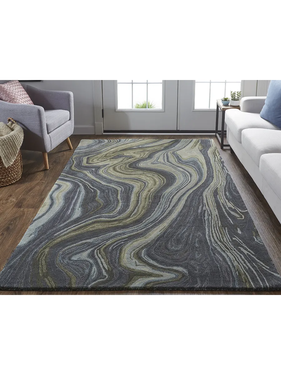 Amira 8631F Blue/Ivory/Green 2' x 3' Rug