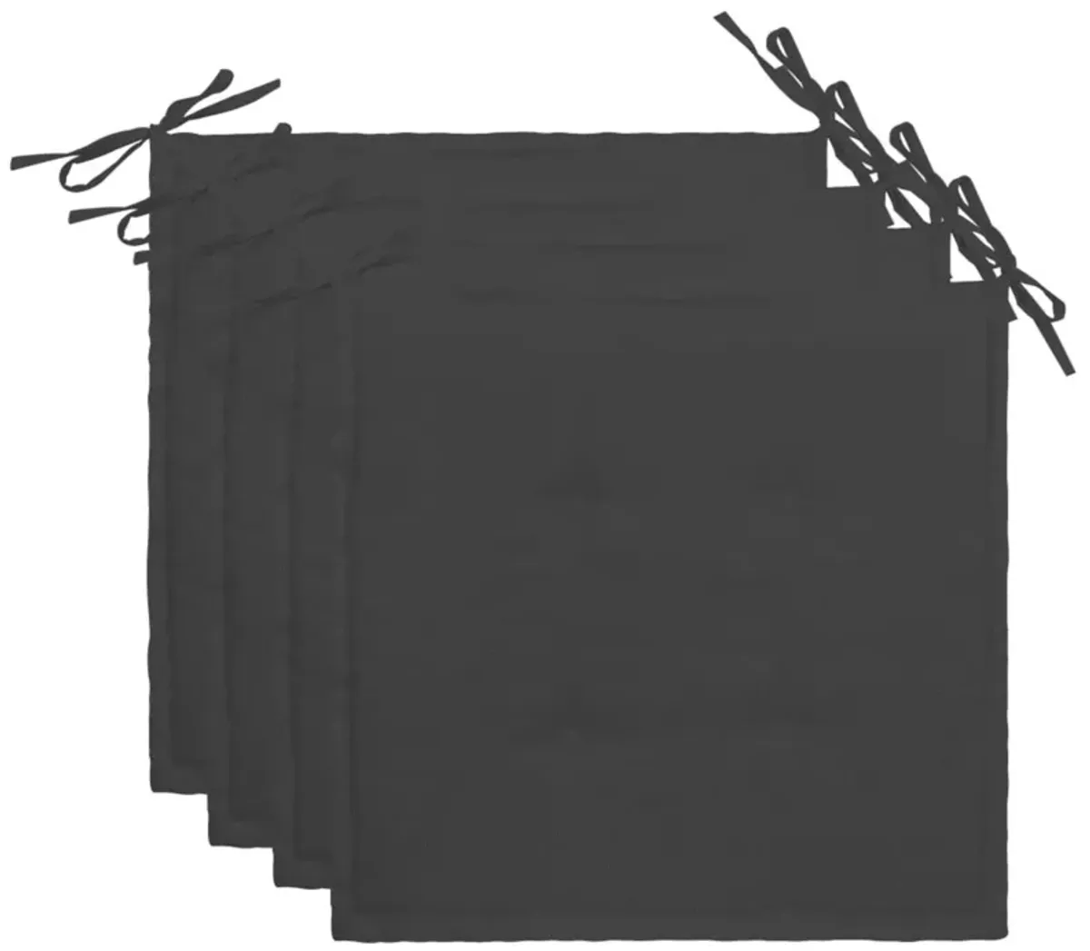 vidaXL Garden Chair Cushions 4 pcs Anthracite 15.7"x15.7"x1.2"