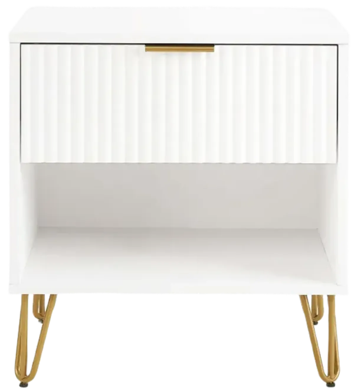 Dumbo 1-Drawer Nightstands in White (Set of 2)