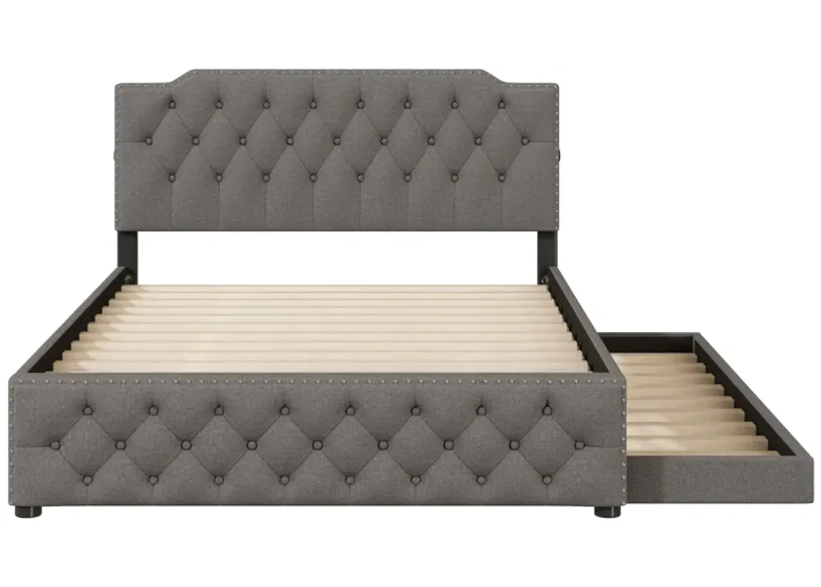 Merax Upholstered Platform Bed with USB Ports