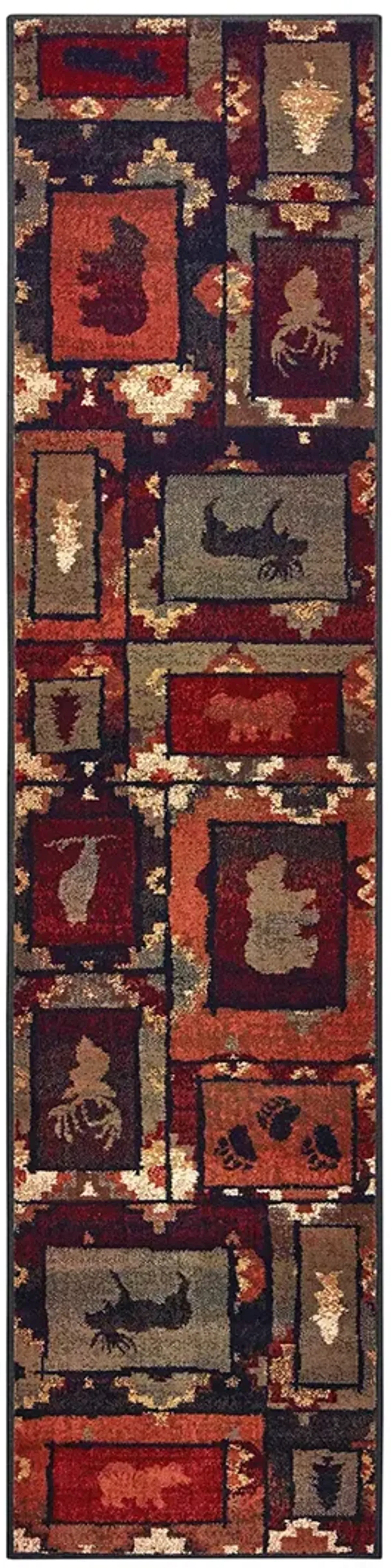 Woodlands 1'10" x 7'6" Brown Rug