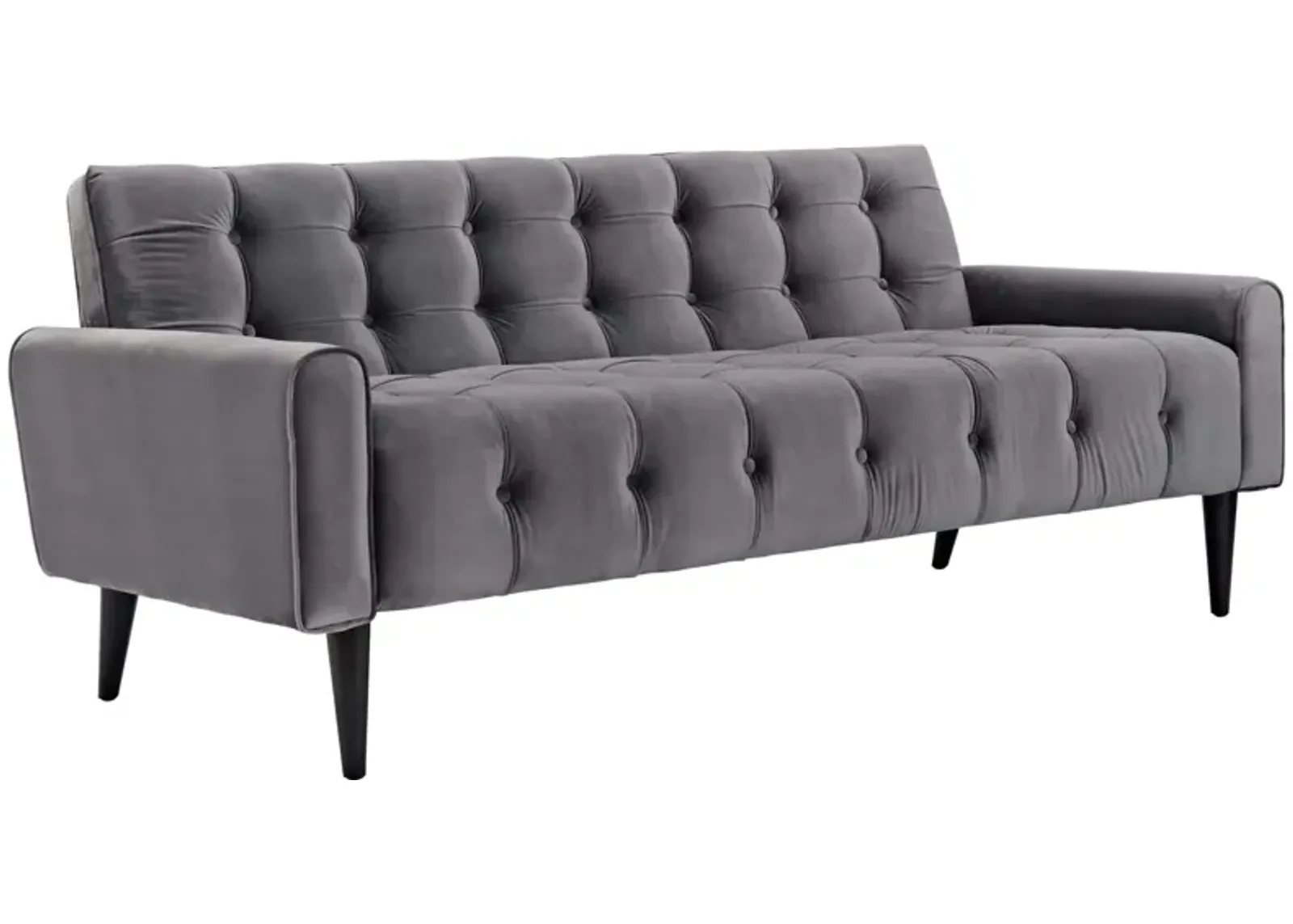 Modway EEI-2456-GRY Delve Velvet Gray, Sofa, Gray Fabric