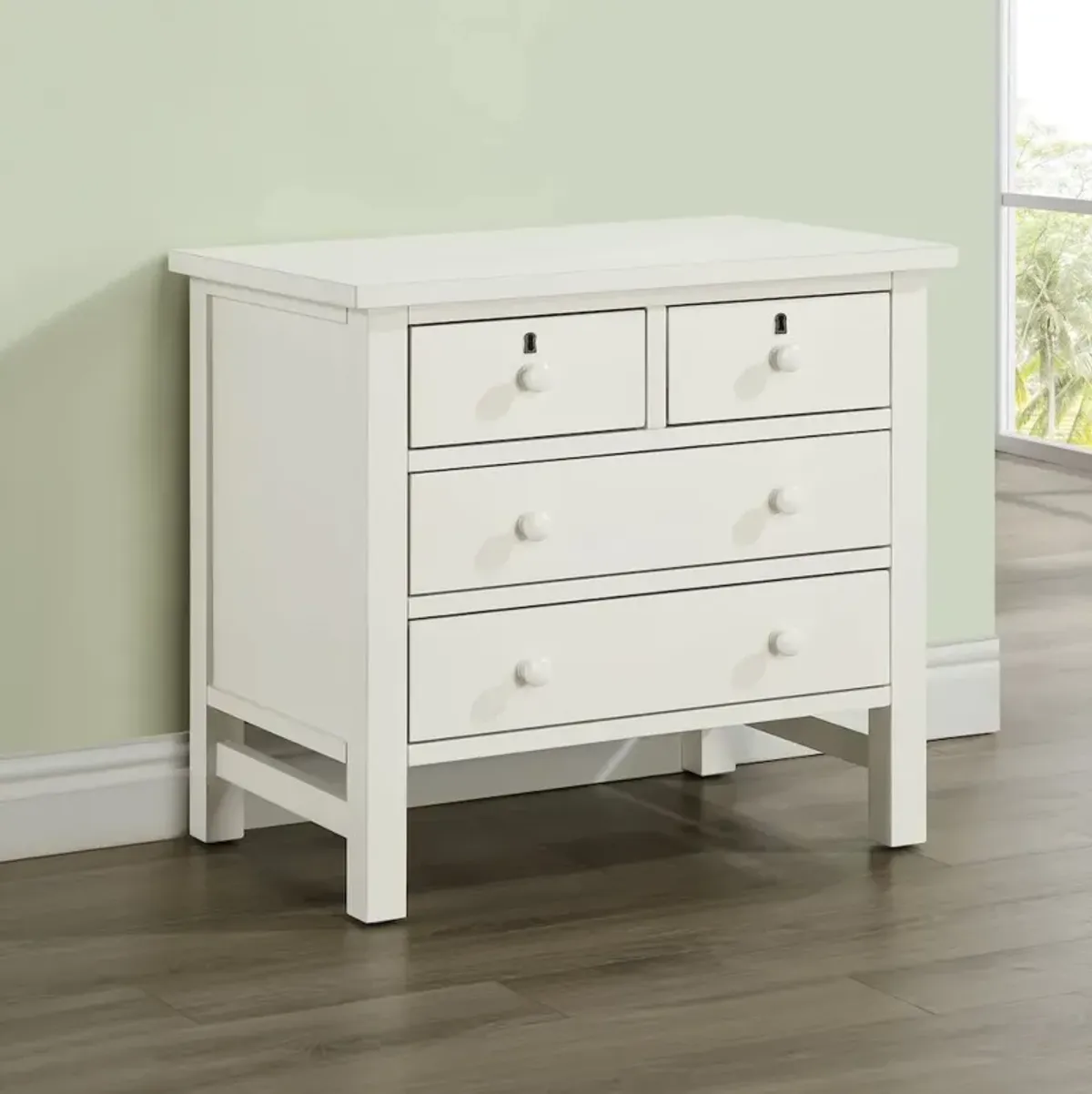 Greenwich 4-drawer Storage Nightstand - Antique White