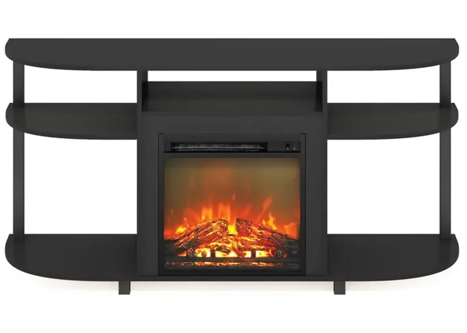 Entertainment Center Stand with Fireplace for TV up to 55 Inch, Americano