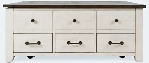 Jofran Rustic Reclaimed Solid Wood 48 Farmhouse Harris Lift-Top Coffee Table