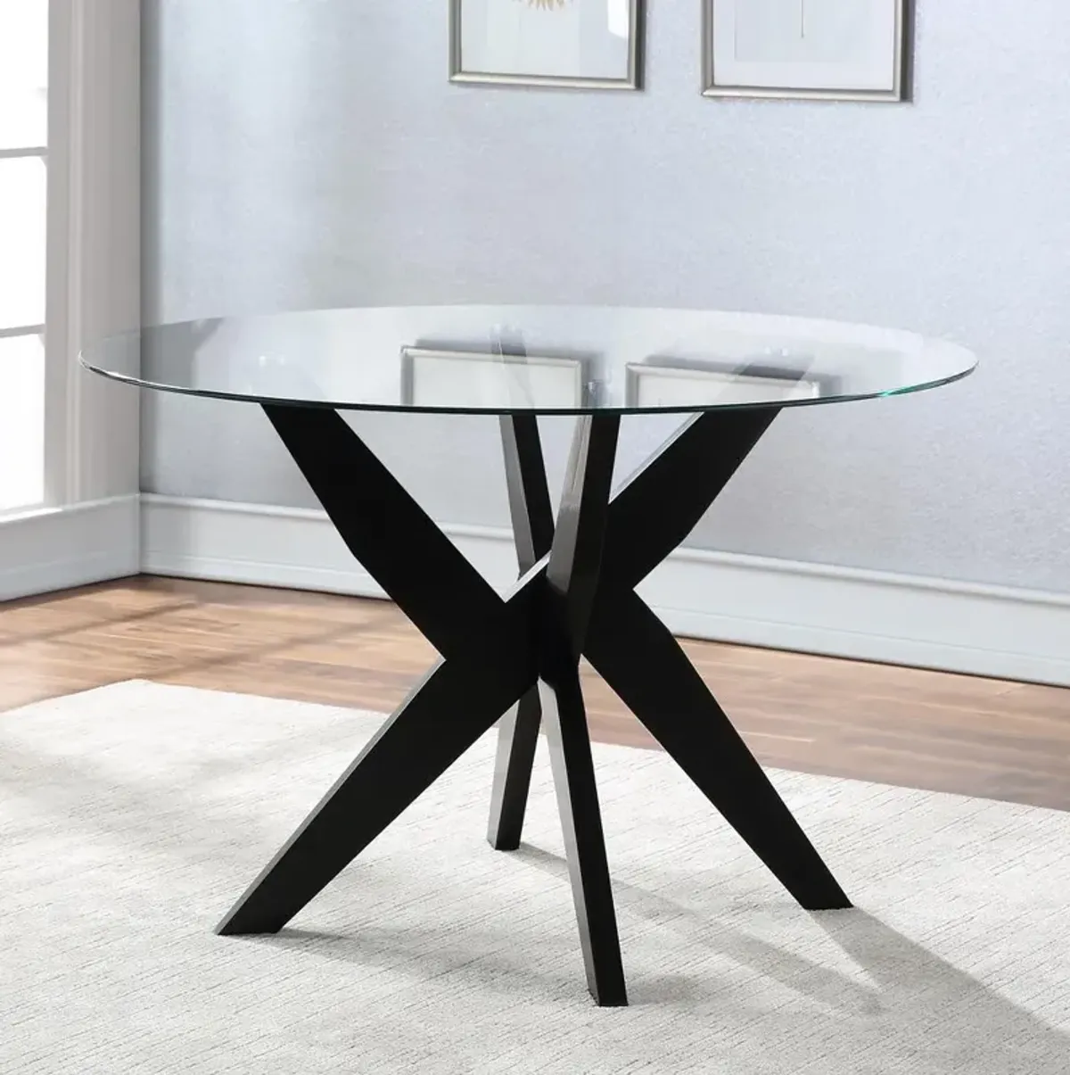 Amalie Round Dining Table - Black