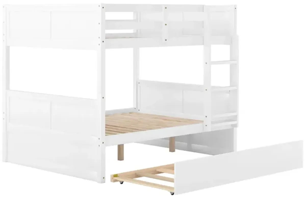 Full Over Full Bunk Bed With Twin Size Trundle