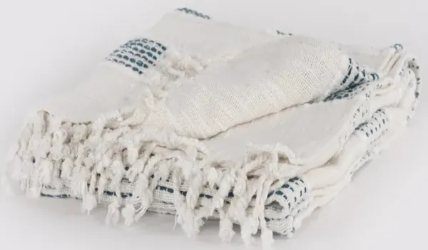 Teal/Natural 50" x 60" Throw Blanket