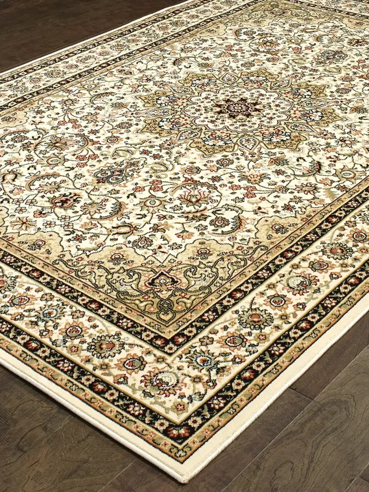 Kashan 6'7" x 9'6" Ivory Rug