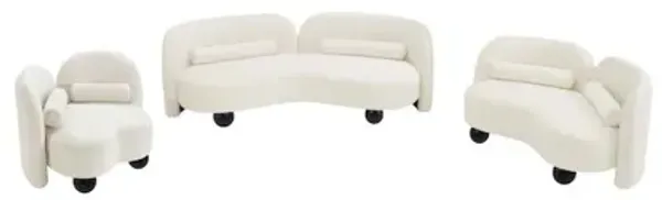 Meridian Furniture Daphne Cream Velvet Sofa