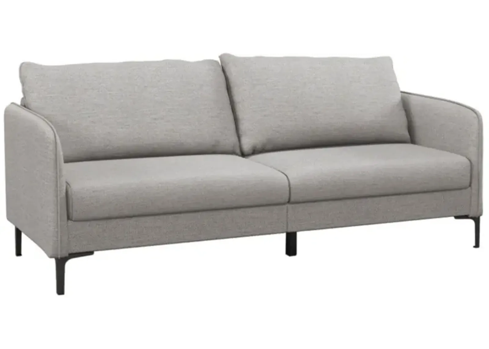 Hivvago Modern 76 Inch Loveseat Sofa Couch for Apartment Dorm with Metal Legs-Gray