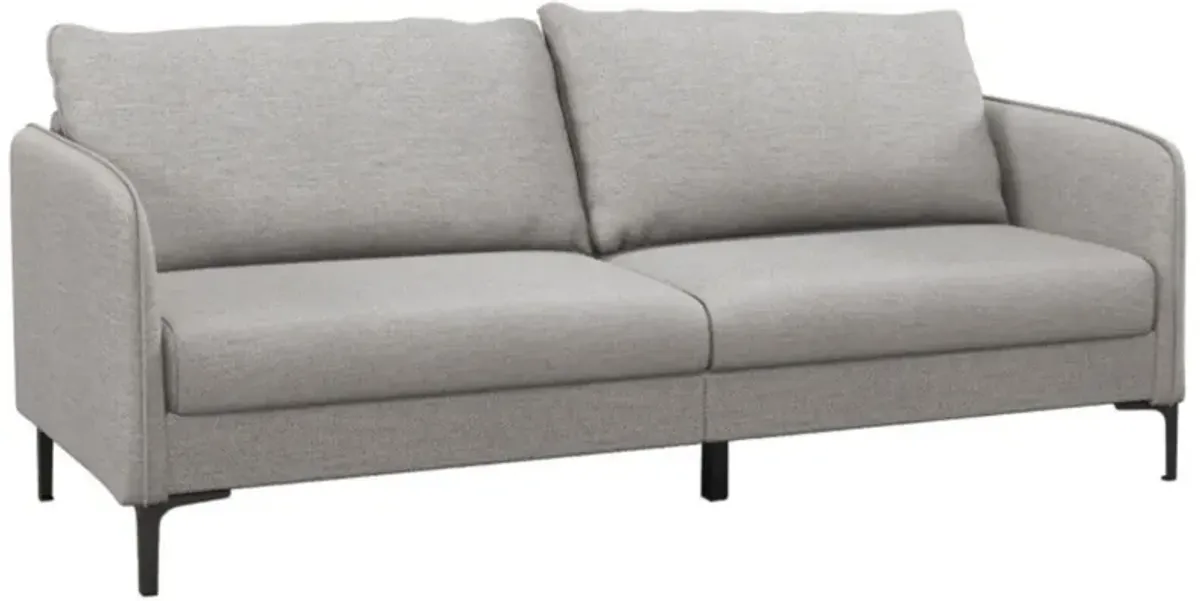 Hivvago Modern 76 Inch Loveseat Sofa Couch for Apartment Dorm with Metal Legs-Gray