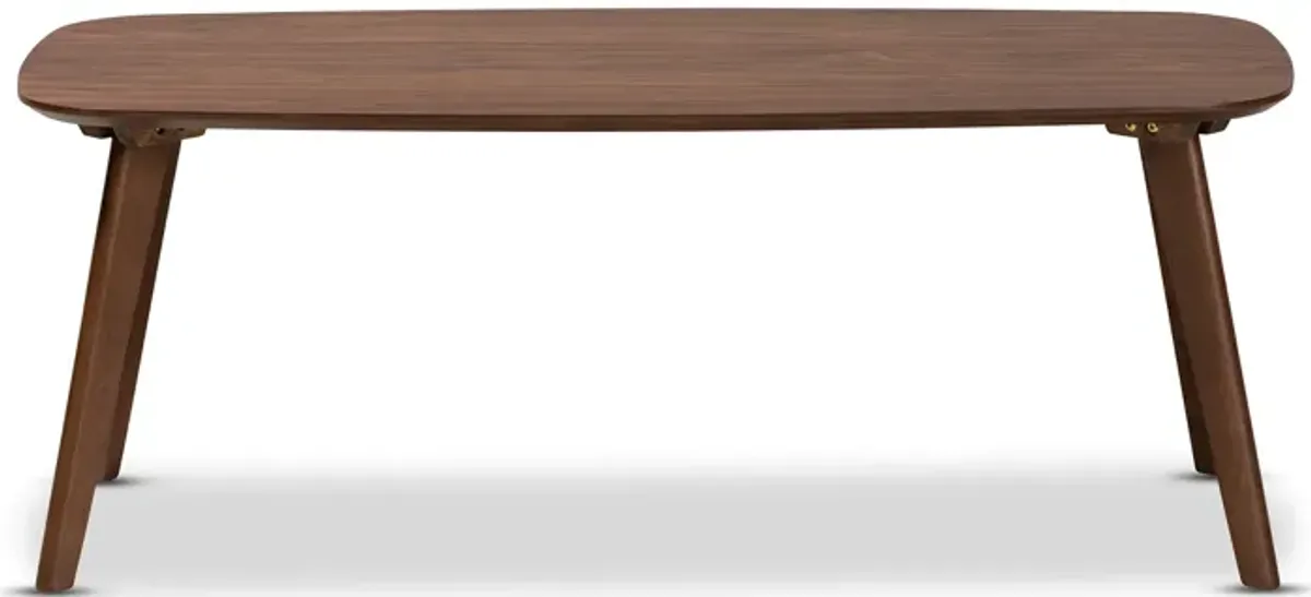 Baxton Studio Dahlia Mid Century Modern Walnut Finished Coffee Table