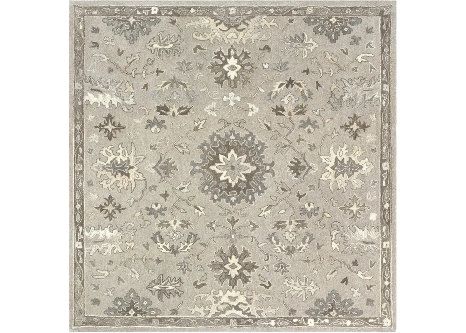 Caesar CAE-1197 8' Square Gray Rug