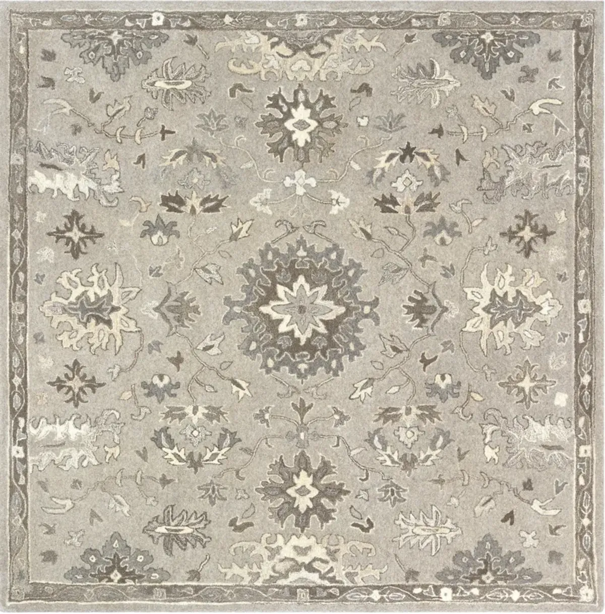 Caesar CAE-1197 8' Square Gray Rug