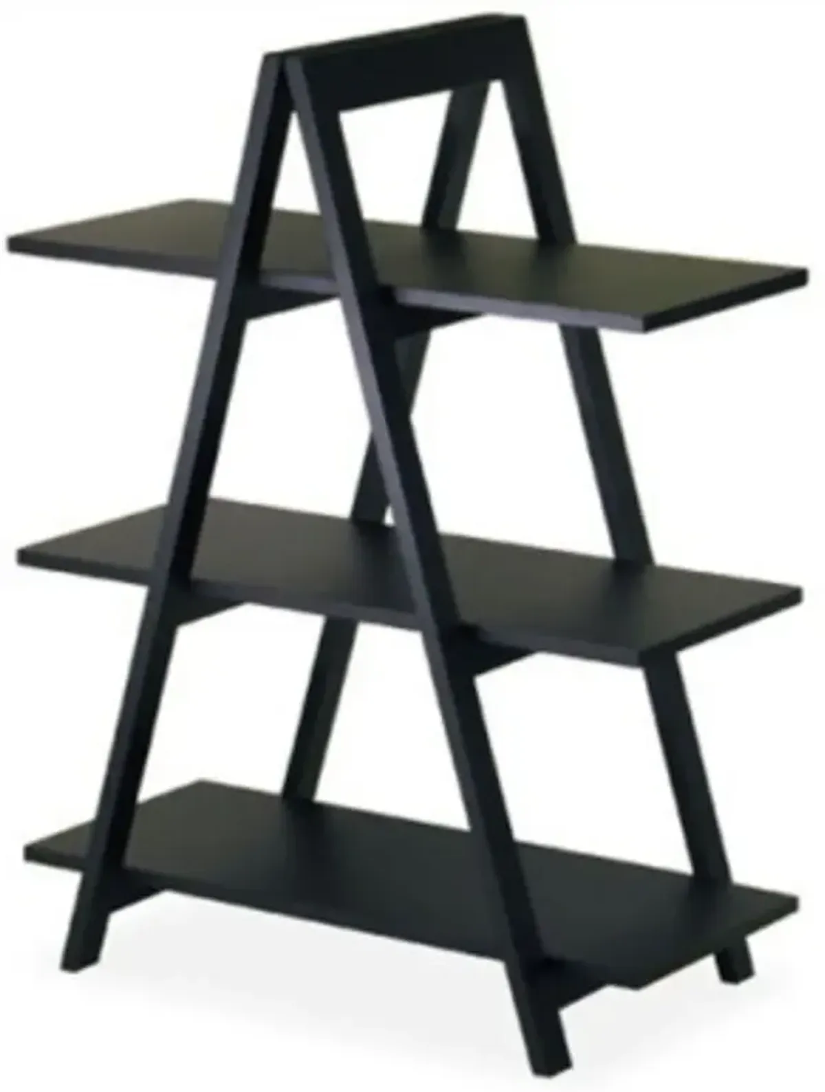 Hivvago Modern 3-Tier A-Frame Display Shelf Bookcase in Black