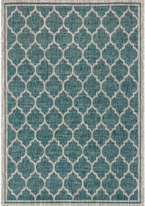 Trebol Moroccan Trellis Textured Weave Area Rug