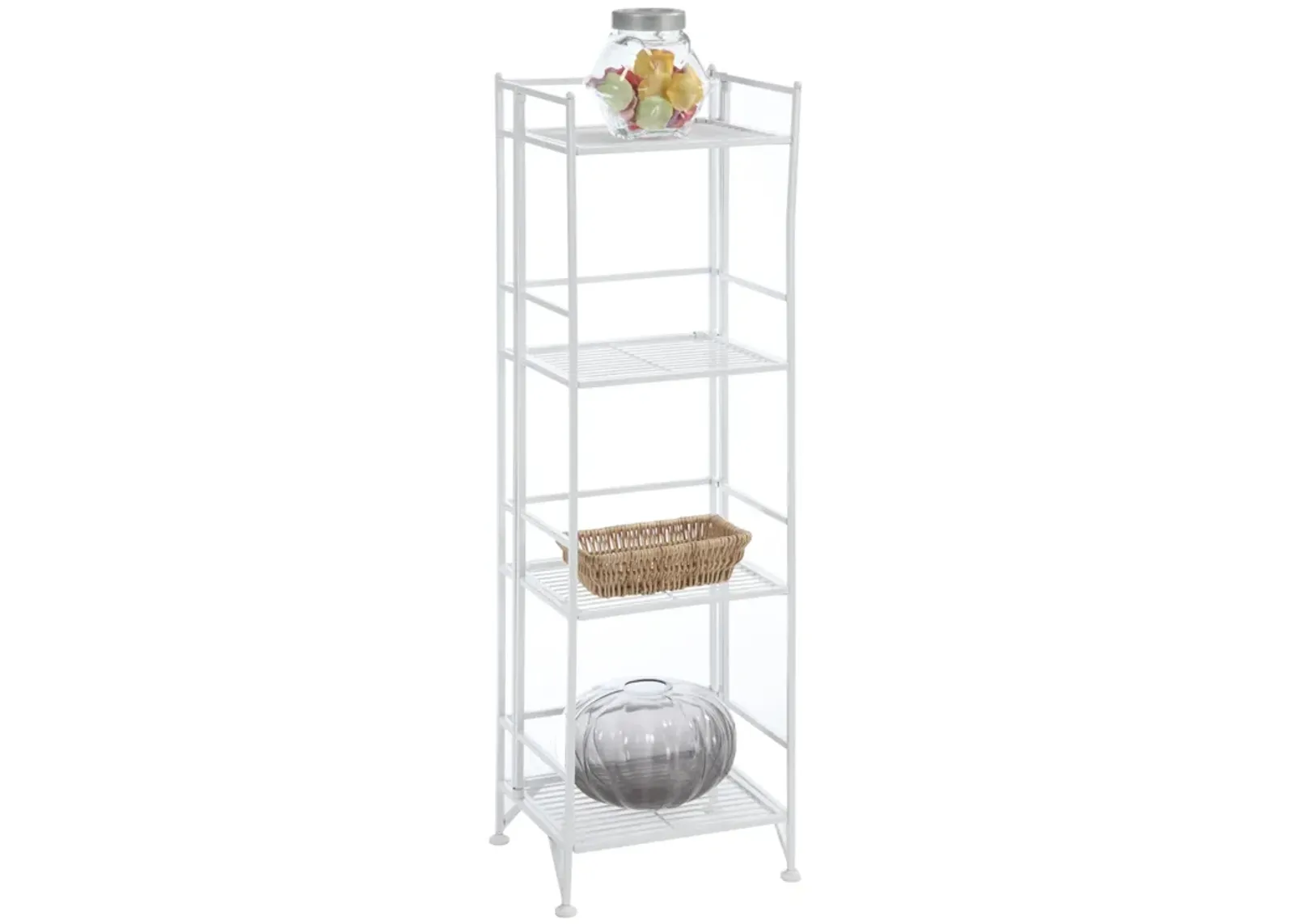 Xtra Storage 4 Tier Folding Metal Shelf