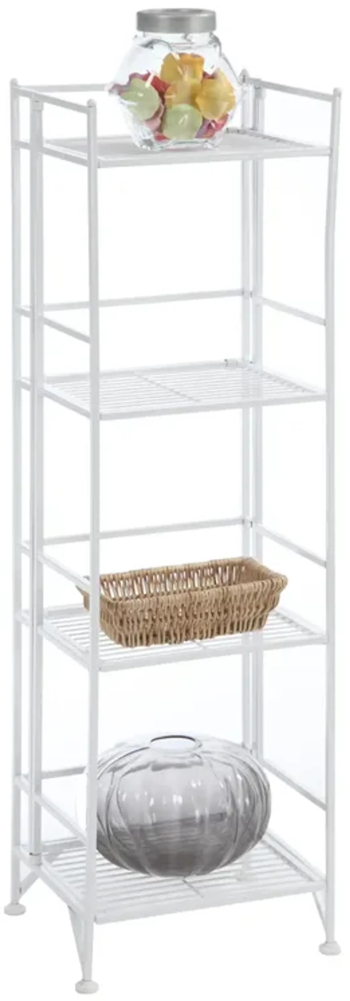 Xtra Storage 4 Tier Folding Metal Shelf