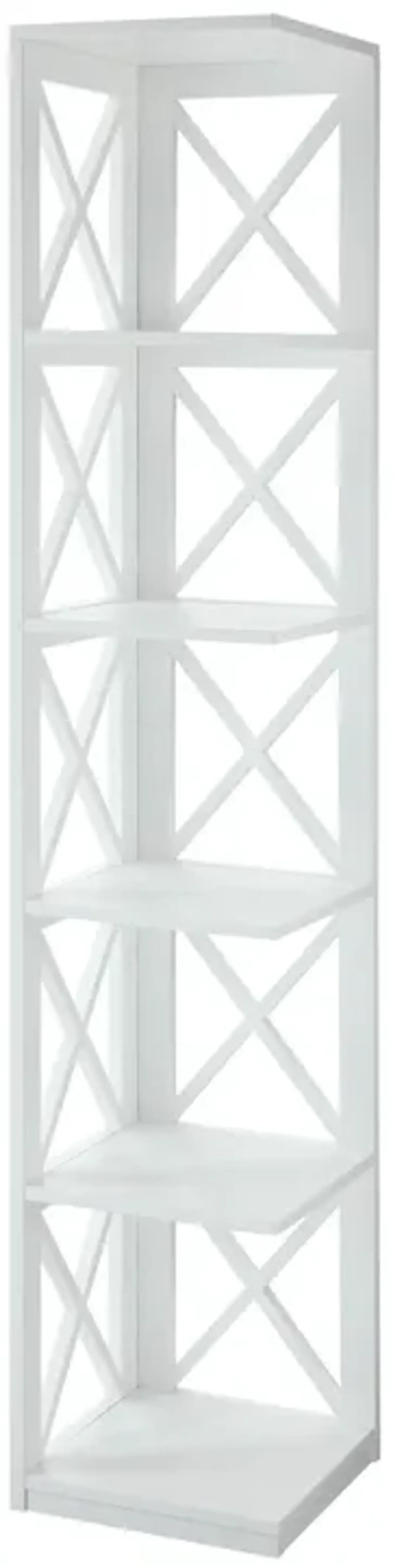 Convenience Concepts Oxford 5 Tier Corner Bookcase, White