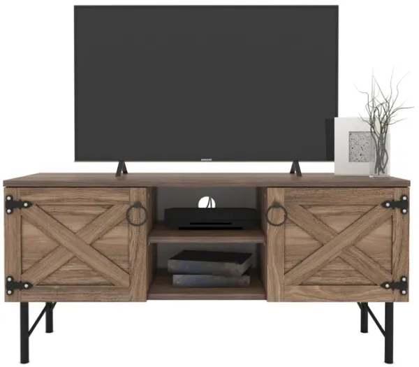 Streamdale Loft Wood 2 Cupboards Vintage TV Stand