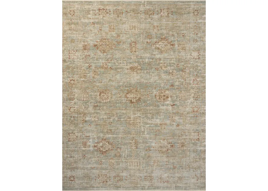 Heritage HER-06 Aqua / Terracotta 4''0" x 8''0" Rug by Patent Pending