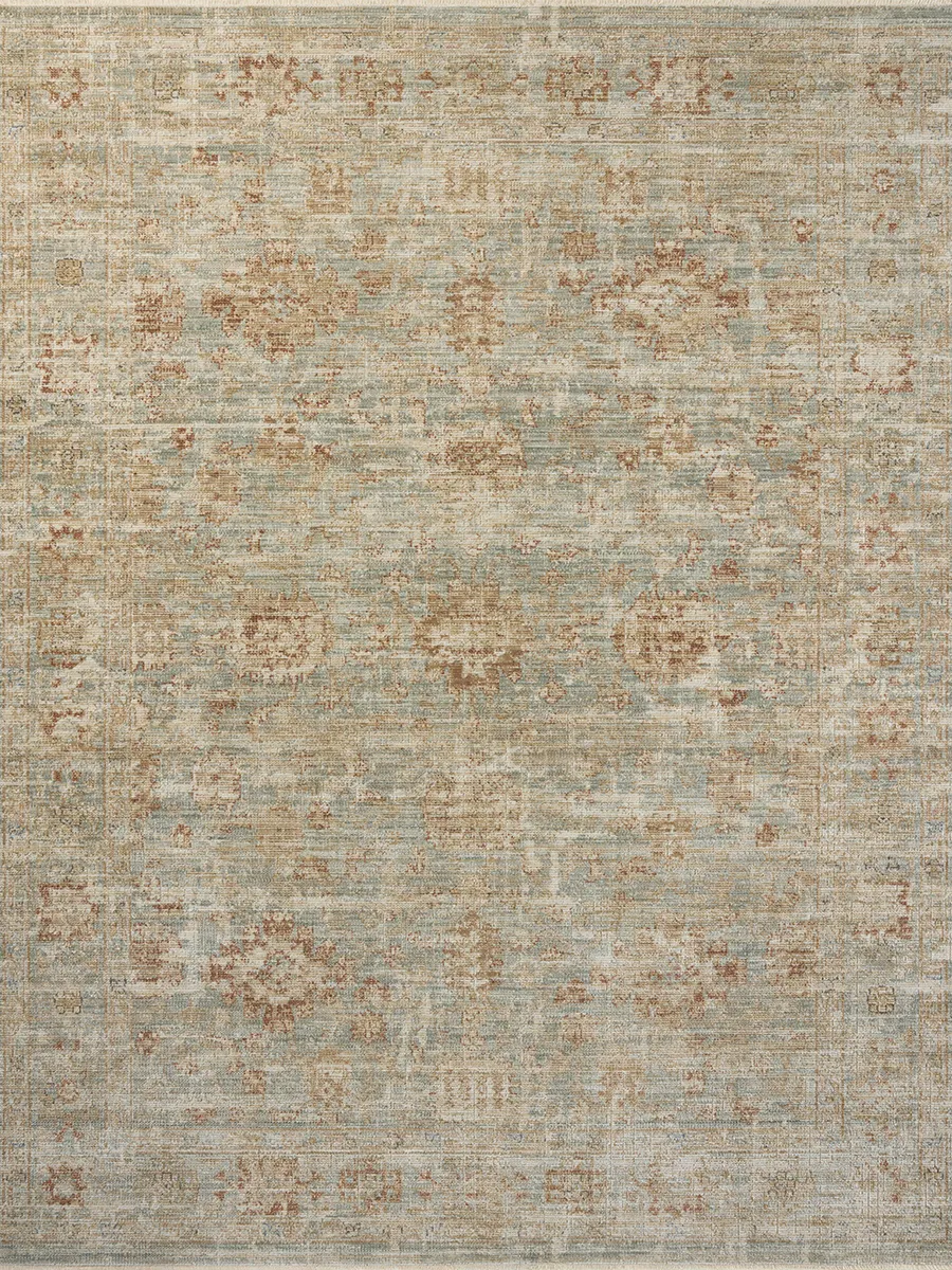 Heritage HER-06 Aqua / Terracotta 4''0" x 8''0" Rug by Patent Pending