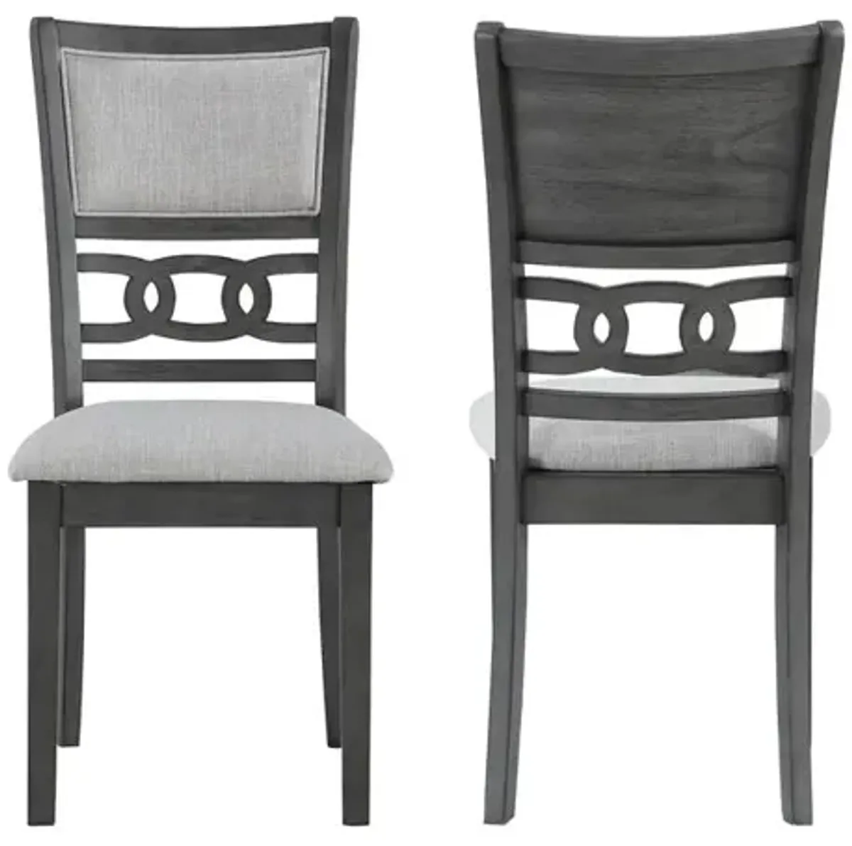 New Classic Furniture Furniture Gia Solid Wood Dining Chair in Gray (Set of 2)