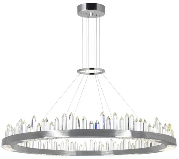 CWI Lighting Agassiz LED Chandelier With Polished Nickel Finish